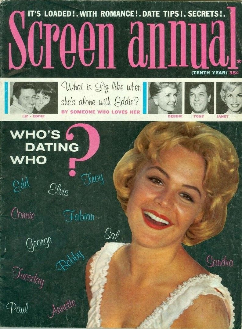SCREEN ANNUAL (1946 ASTRO) magazine side cover   1956