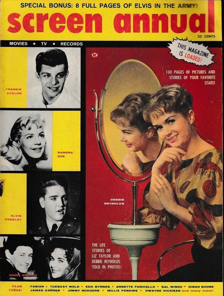 SCREEN ANNUAL (1946 ASTRO) magazine side cover   1959