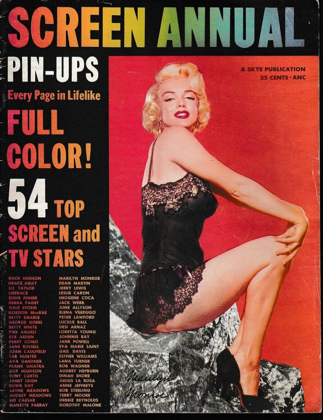 SCREEN ANNUAL (1950 SKYE) magazine side cover   1955