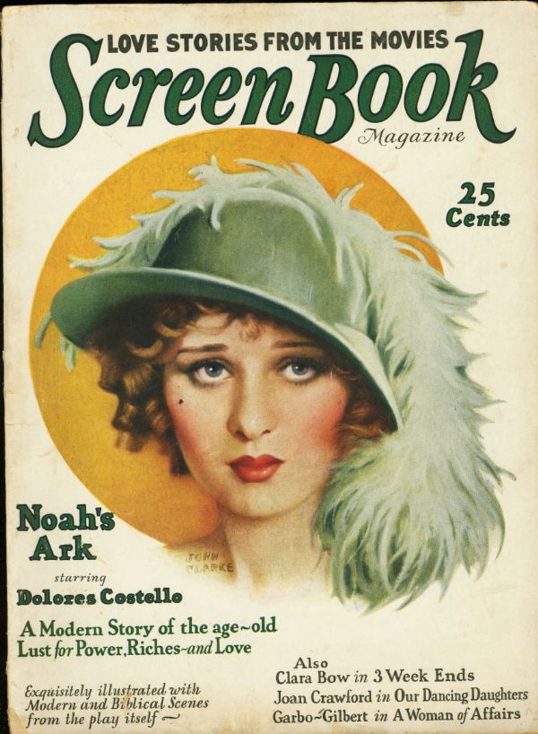 SCREEN BOOK magazine side cover March 1929