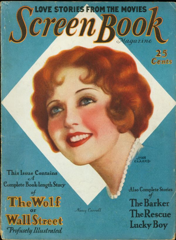 SCREEN BOOK magazine side cover April 1929