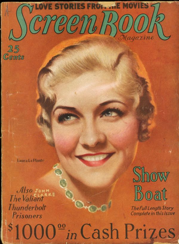 SCREEN BOOK magazine side cover September 1929