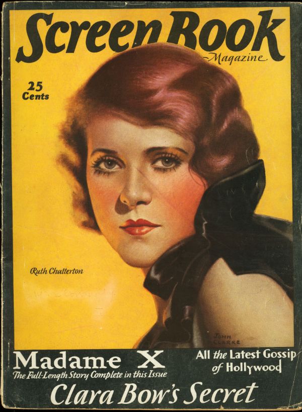 SCREEN BOOK magazine side cover October 1929