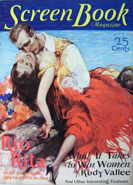 SCREEN BOOK magazine side cover January 1930