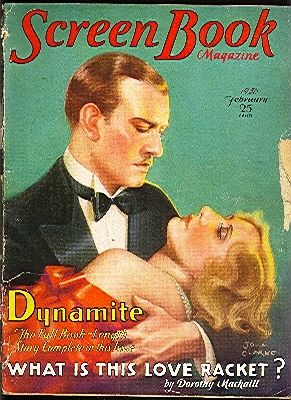 SCREEN BOOK magazine side cover February 1930
