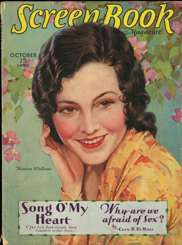 SCREEN BOOK magazine side cover October 1930