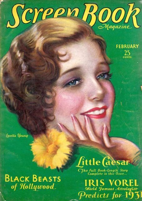 SCREEN BOOK magazine side cover February 1931