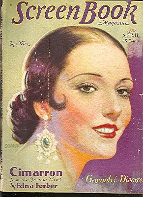 SCREEN BOOK magazine side cover April 1931