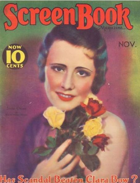SCREEN BOOK magazine side cover November 1931