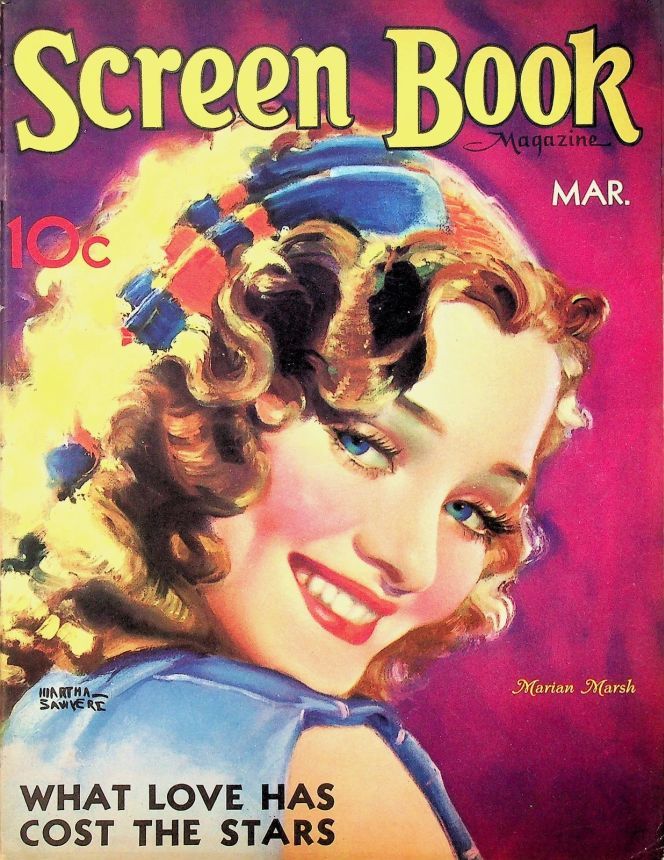SCREEN BOOK magazine side cover March 1932