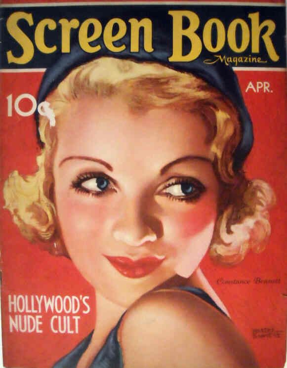 SCREEN BOOK magazine side cover April 1932