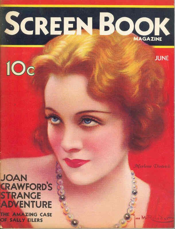 SCREEN BOOK magazine side cover June 1932