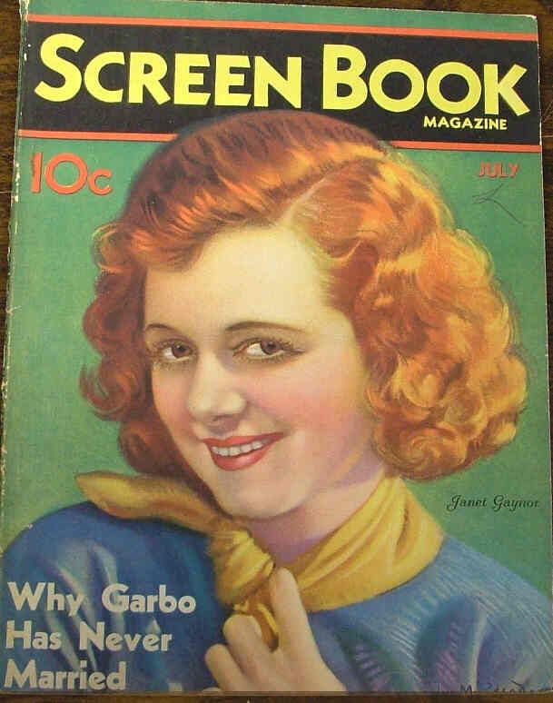 SCREEN BOOK magazine side cover July 1932