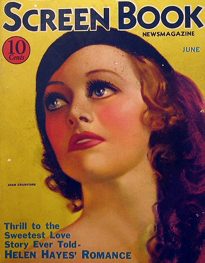SCREEN BOOK magazine side cover June 1933