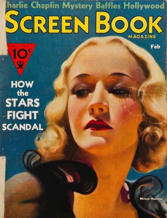SCREEN BOOK magazine side cover February 1934