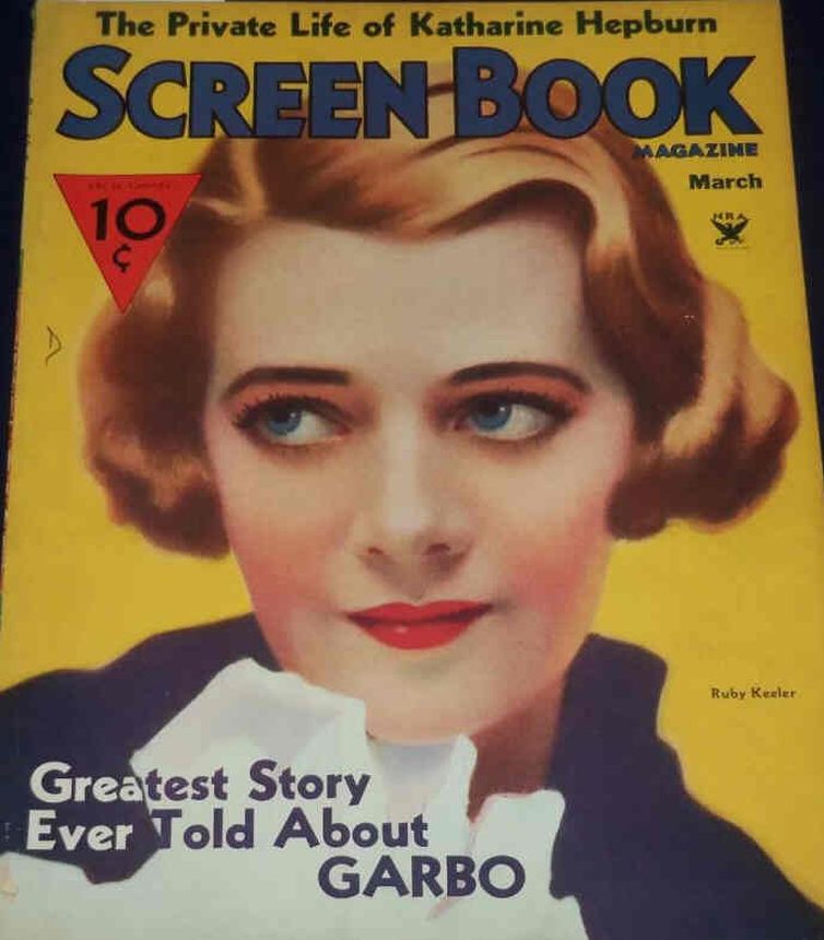 SCREEN BOOK magazine side cover March 1934