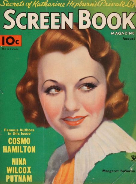 SCREEN BOOK magazine side cover August 1934