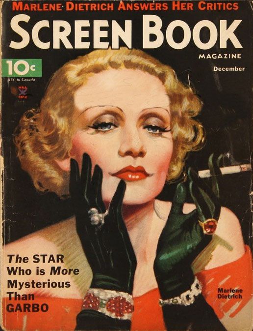 SCREEN BOOK magazine side cover December 1934