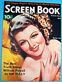 SCREEN BOOK magazine side cover April 1935