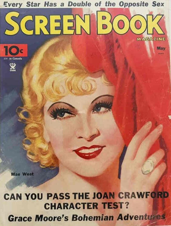 SCREEN BOOK magazine side cover May 1935