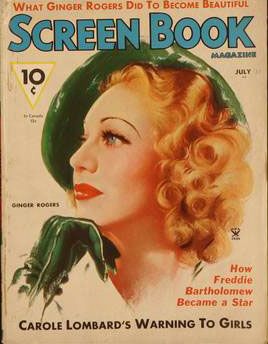 SCREEN BOOK magazine side cover July 1935