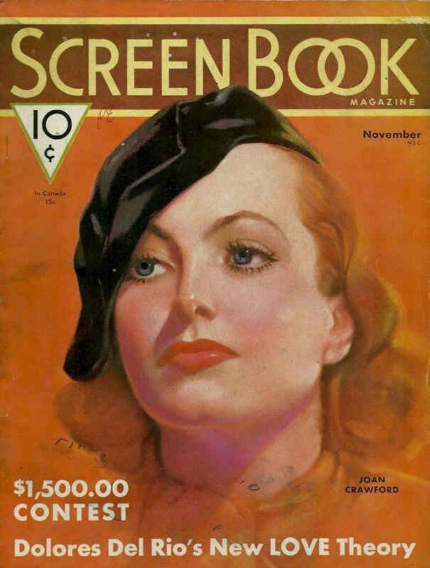 SCREEN BOOK magazine side cover November 1935