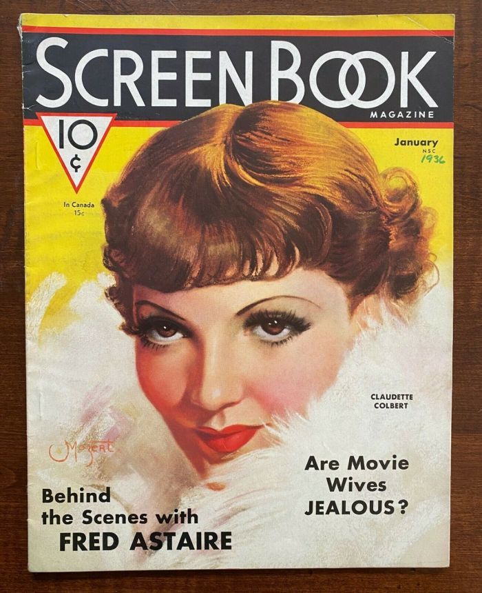 SCREEN BOOK magazine side cover January 1936