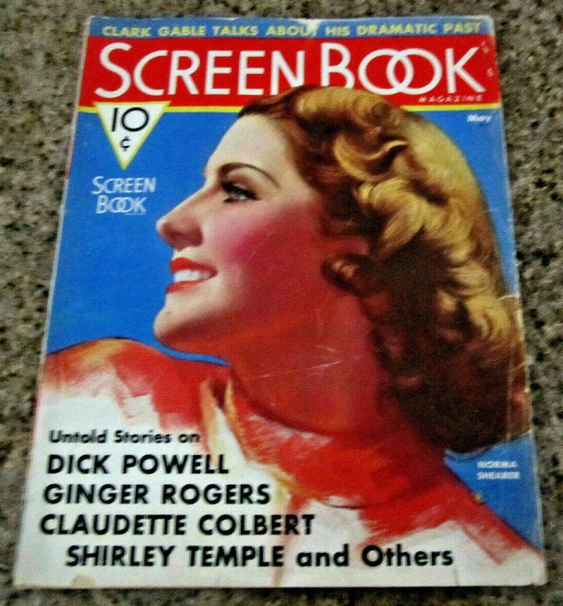 SCREEN BOOK magazine side cover May 1936