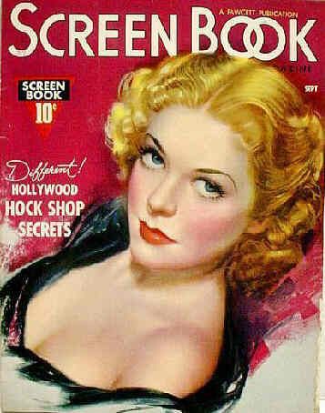 SCREEN BOOK magazine side cover September 1937