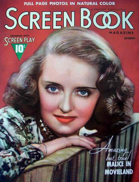 SCREEN BOOK magazine side cover December 1937