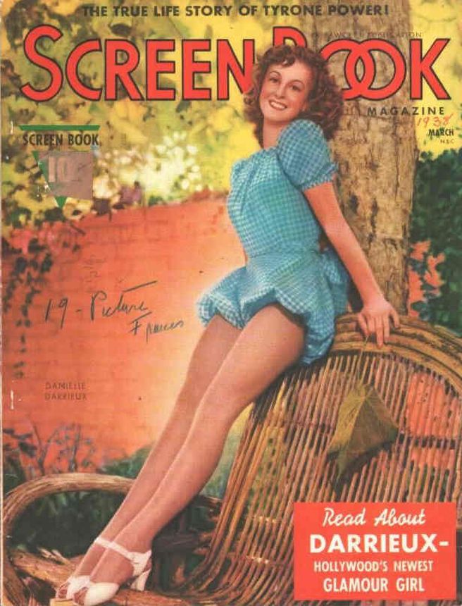 SCREEN BOOK magazine side cover March 1938