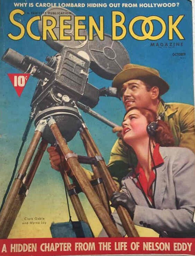 SCREEN BOOK magazine side cover October 1938
