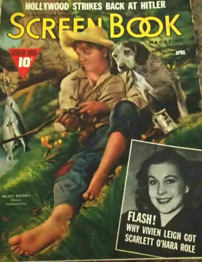 SCREEN BOOK magazine side cover April 1939