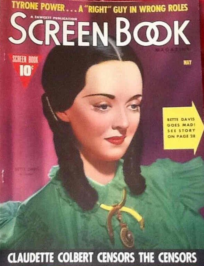 SCREEN BOOK magazine side cover May 1939