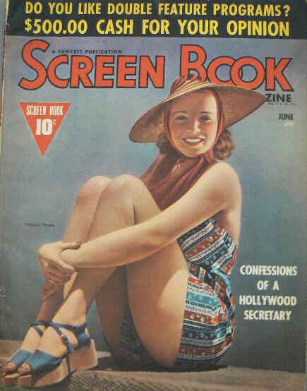 SCREEN BOOK magazine side cover June 1939