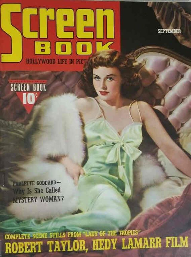 SCREEN BOOK magazine side cover September 1939