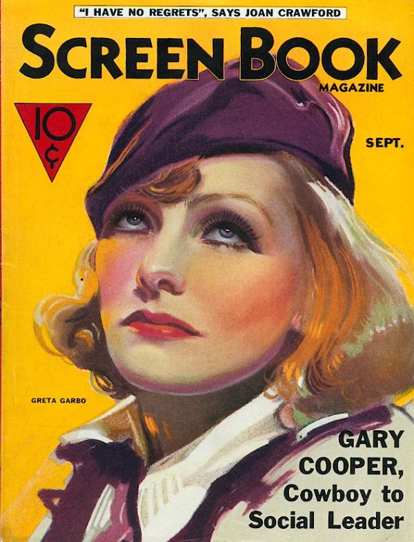 SCREEN BOOK magazine side cover September 1933