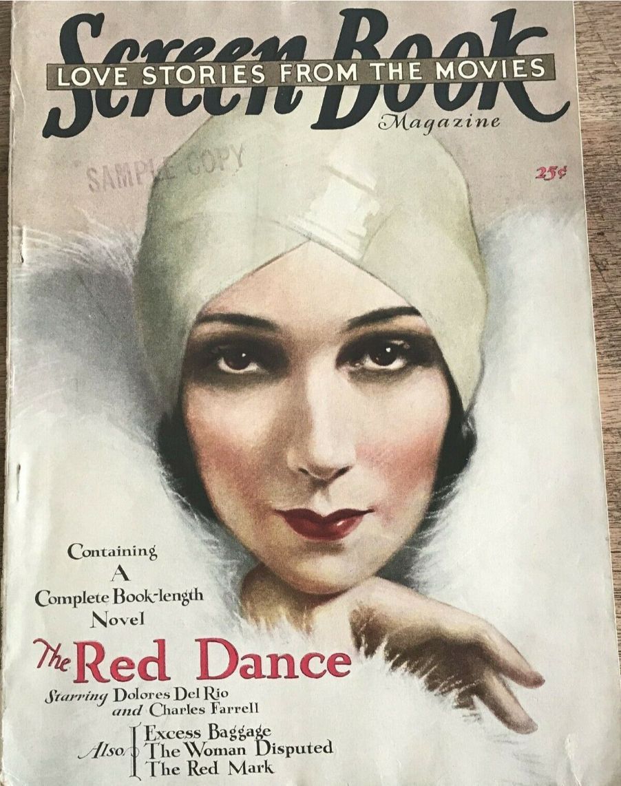 SCREEN BOOK magazine side cover  Vol 1 No  3  November 1928