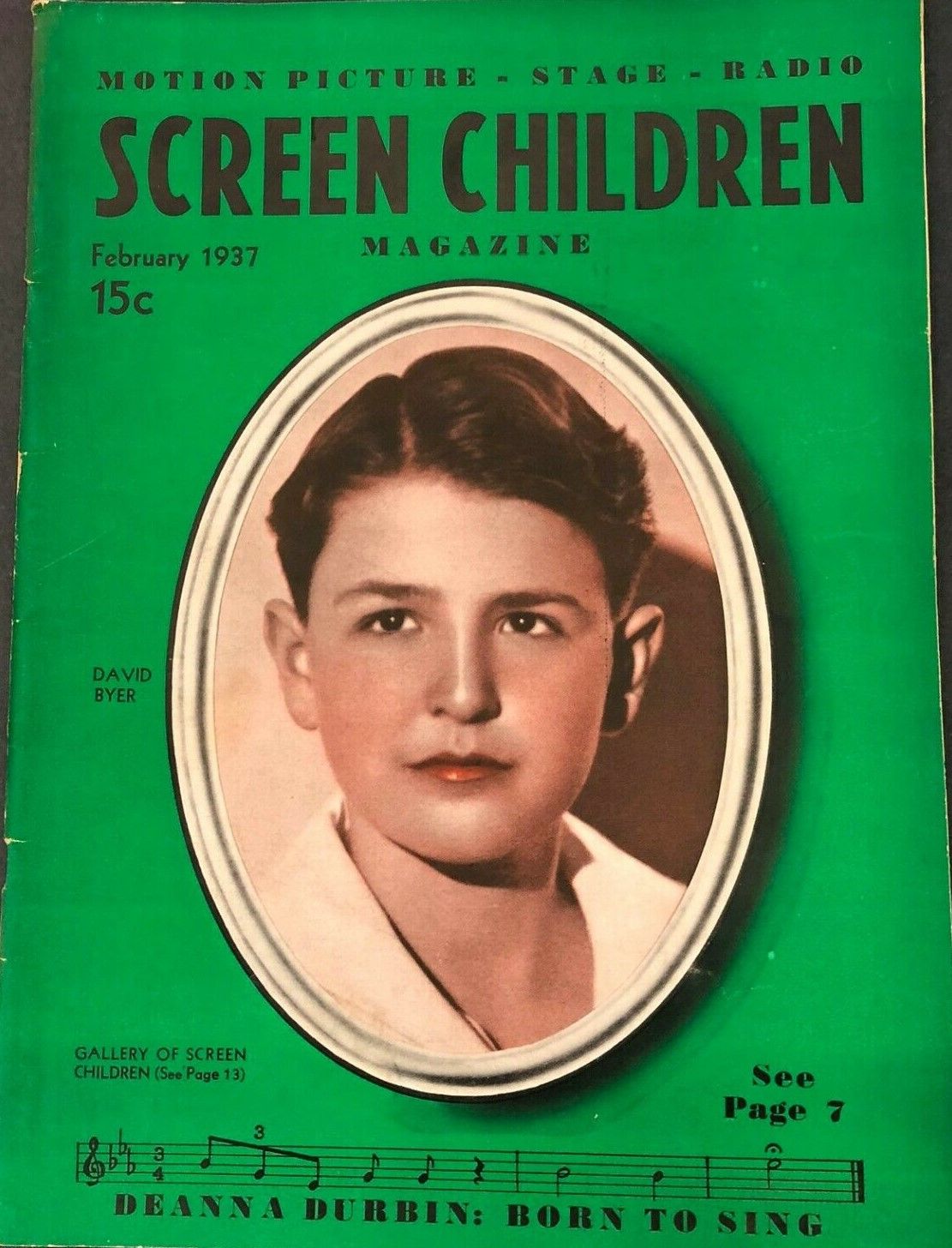 SCREEN CHILDREN MAGAZINE magazine side cover Issue 2  February 1937