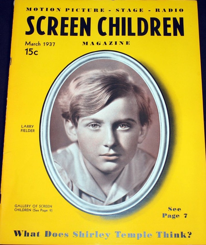 SCREEN CHILDREN MAGAZINE magazine side cover Issue 3  March 1937