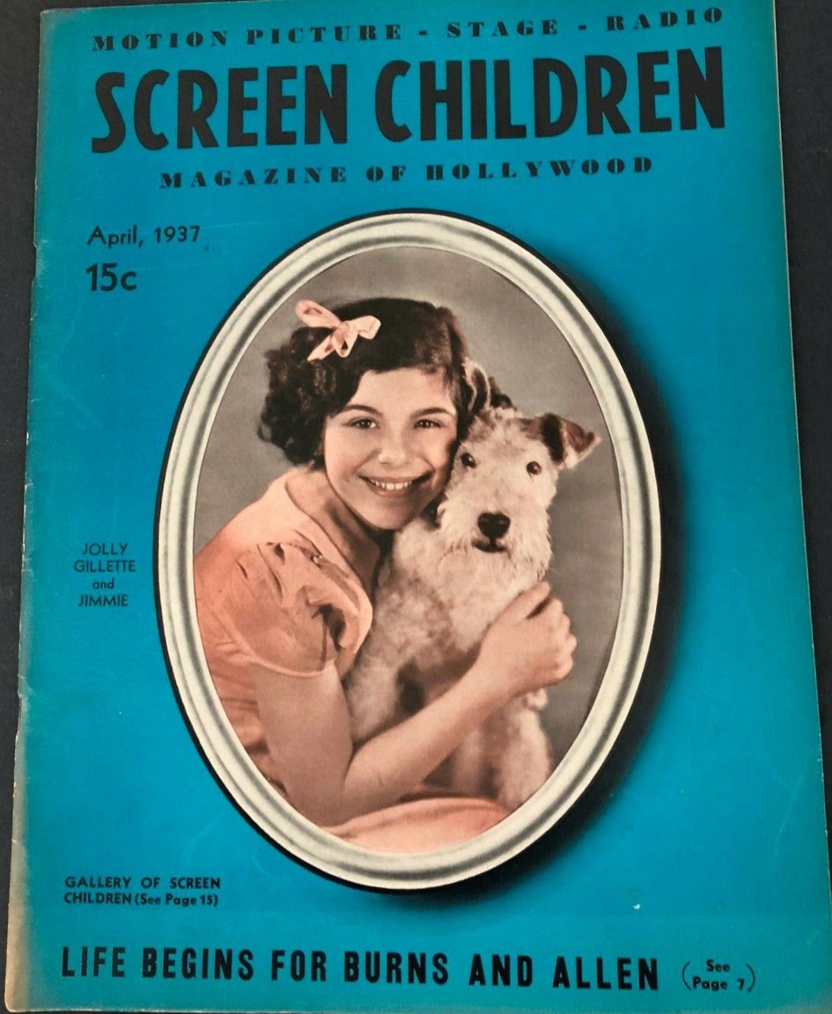 SCREEN CHILDREN MAGAZINE magazine side cover Issue 4  April 1937