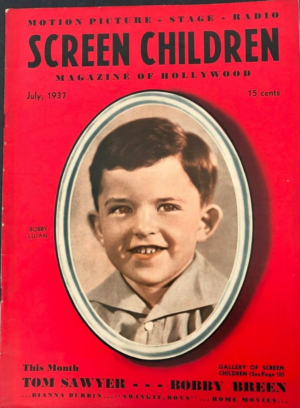 SCREEN CHILDREN MAGAZINE magazine side cover Issue 7  July 1937