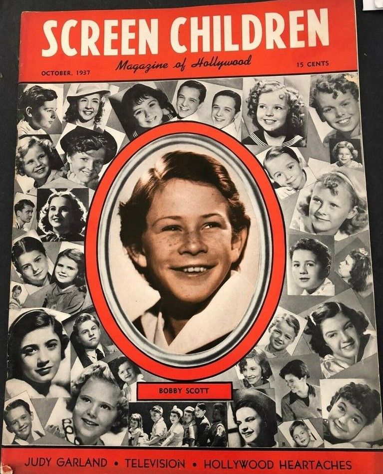 SCREEN CHILDREN MAGAZINE magazine side cover Issue 10  October 1937