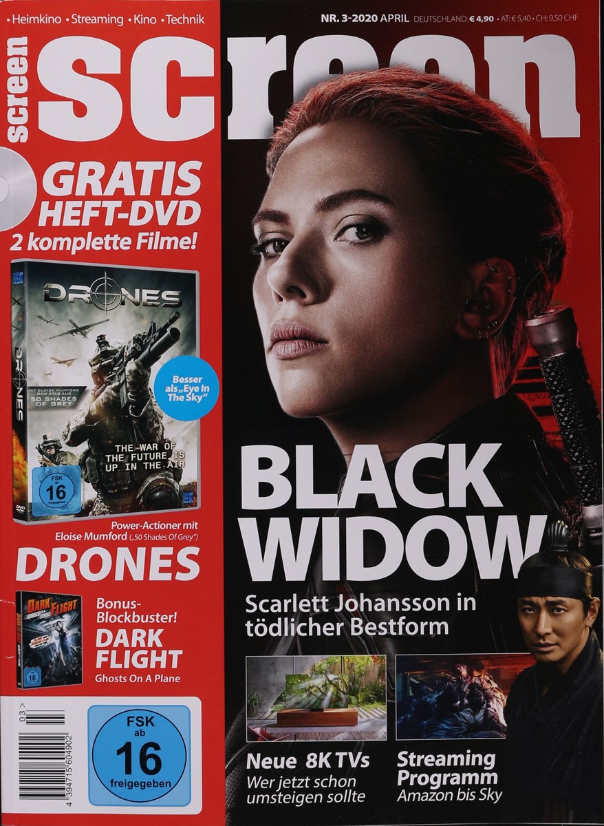 SCREEN BLURAY DVD magazine side cover  April 2020