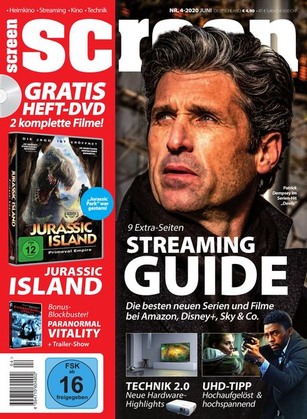 SCREEN BLURAY DVD magazine side cover Issue 4  June 2020