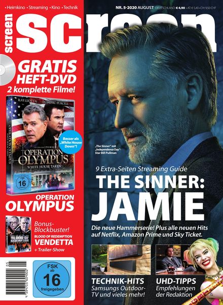 SCREEN BLURAY DVD magazine side cover Issue 5  August 2020