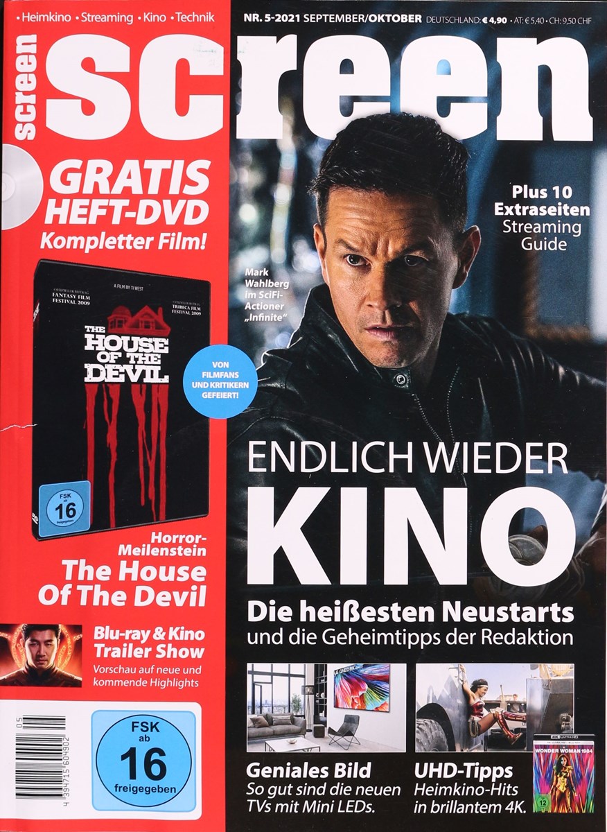 SCREEN BLURAY DVD magazine side cover Issue 5  September/October 2021