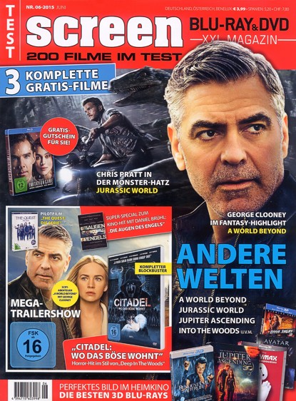 SCREEN BLURAY DVD magazine side cover Issue 6 June 2015