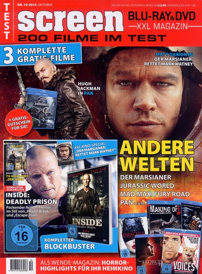 SCREEN BLURAY DVD magazine side cover Issue 10 October 2015