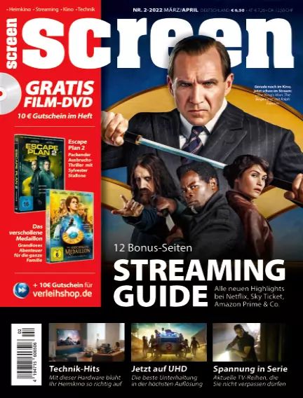 SCREEN BLURAY DVD magazine side cover Issue 2  March/April 2022